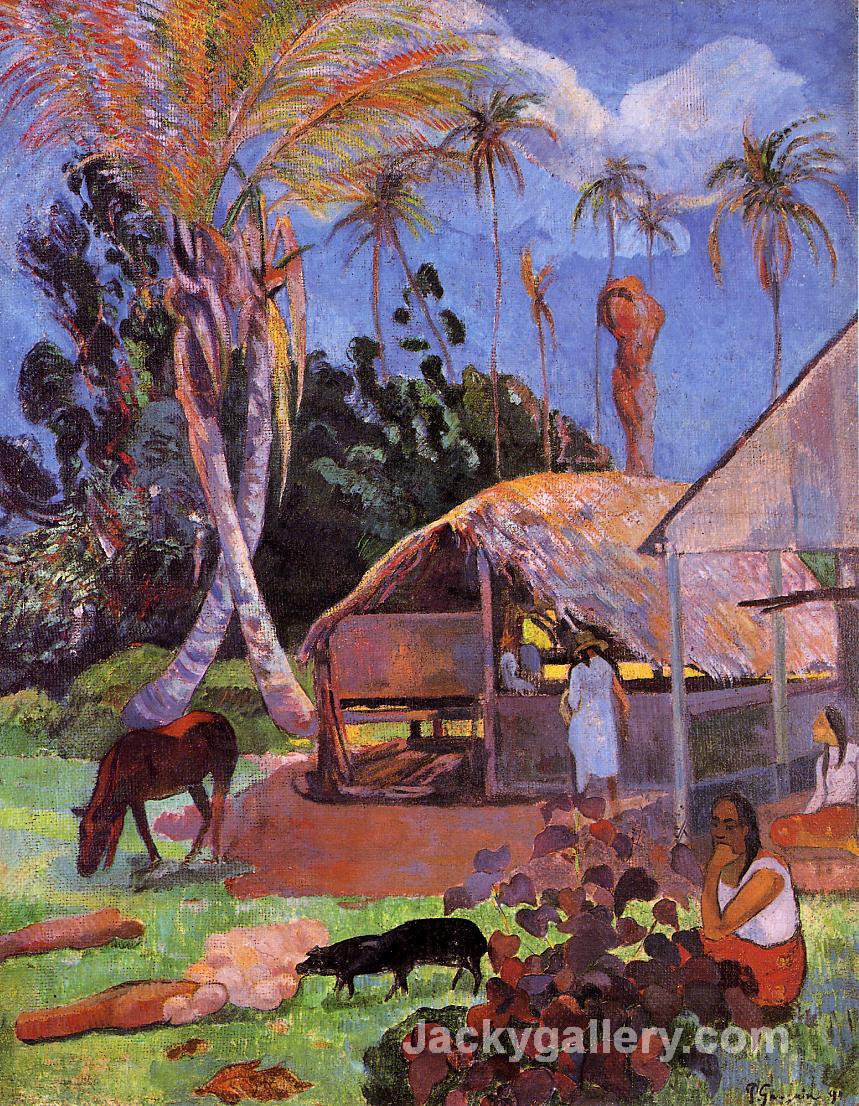 The Black Pigs by Paul Gauguin paintings reproduction